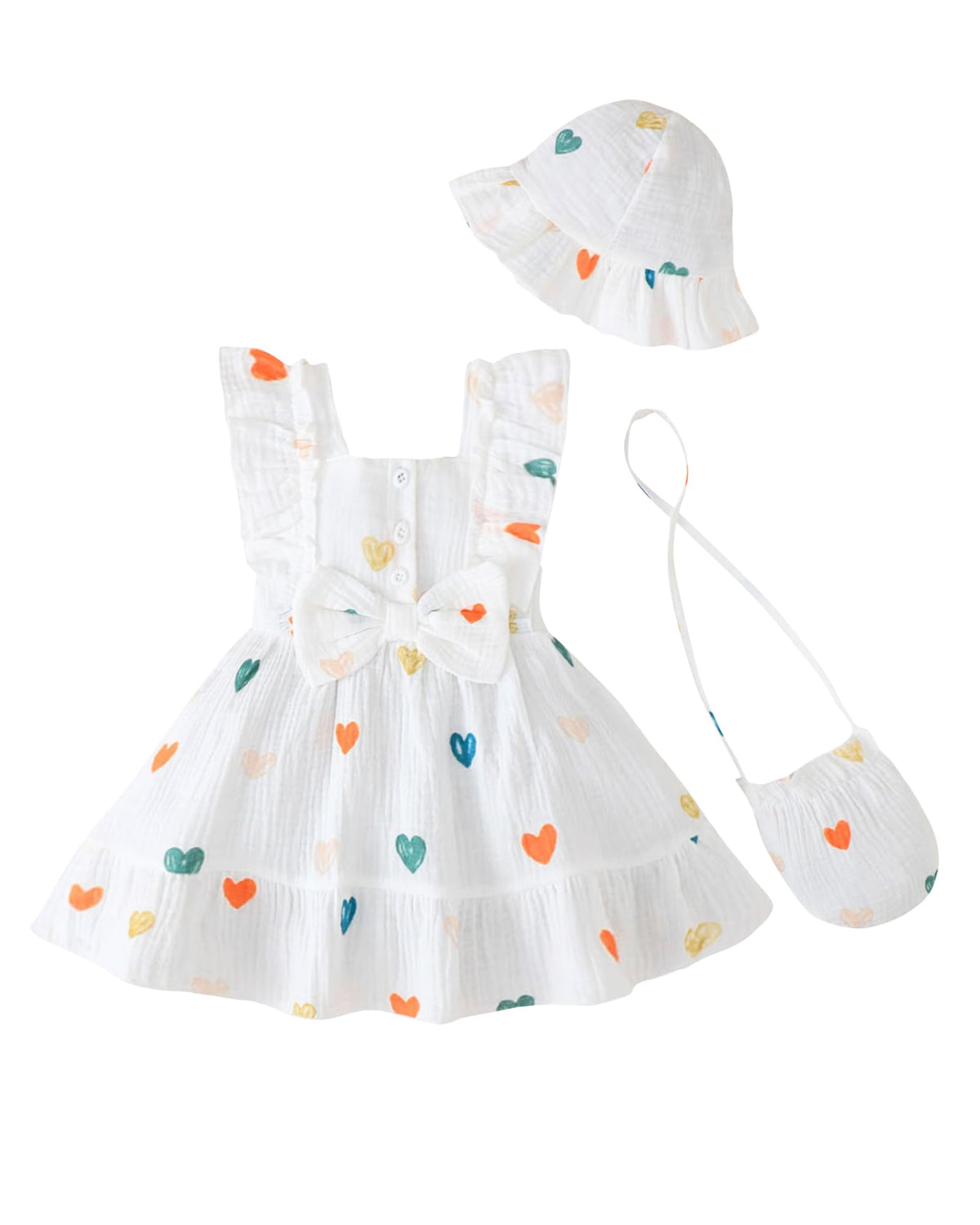 Renotemy Baby Girl Dress Summer Boho Vintage Toddler Baby Girl Clothes 0-3T