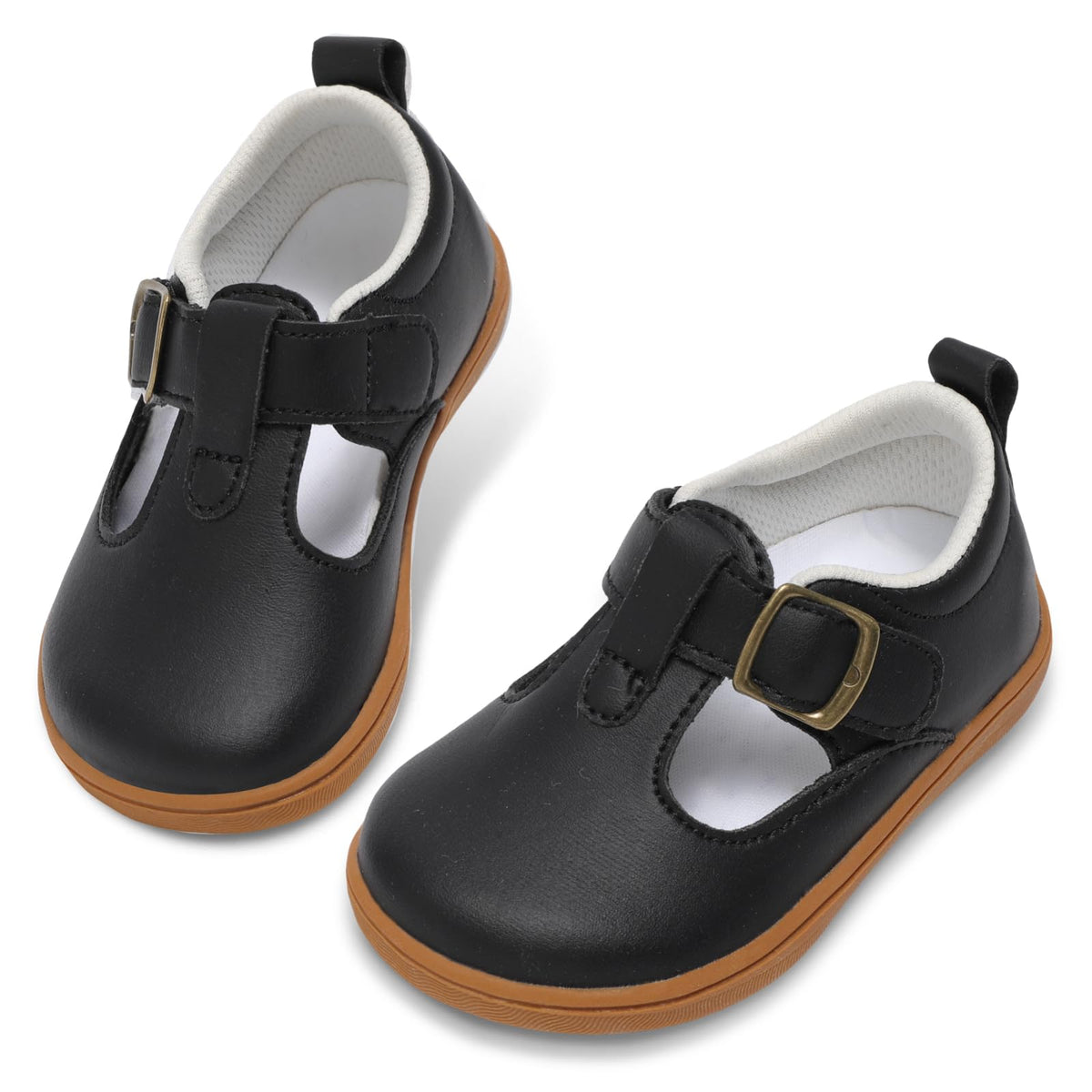 JOINFREE Toddler Girls Mary Jane Shoes T-Strap Princess Dress Flats Wide