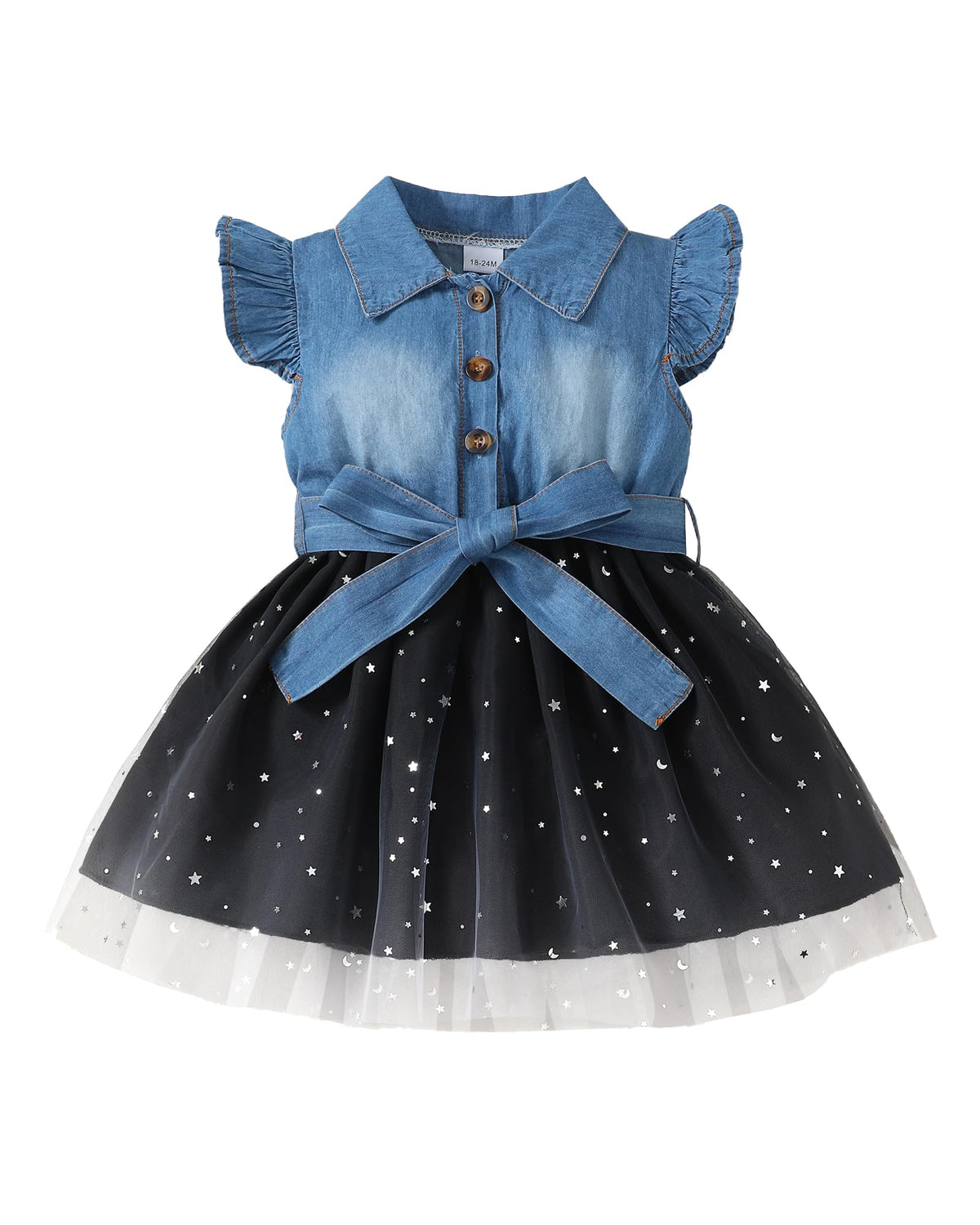 sweetabby Toddler Girl Clothes Denim Dresses Baby Summer Sundress Outfit