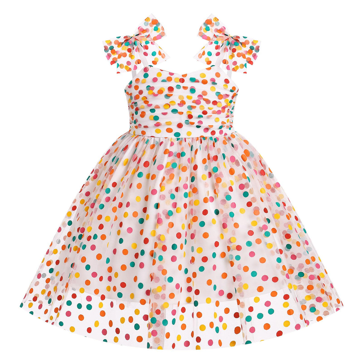 IMEKIS Toddler Baby Girl Birthday Princess Dress Shiny Confetti Boho Rainbow Cake Smash Photo Shoot Outfit for 1-6T