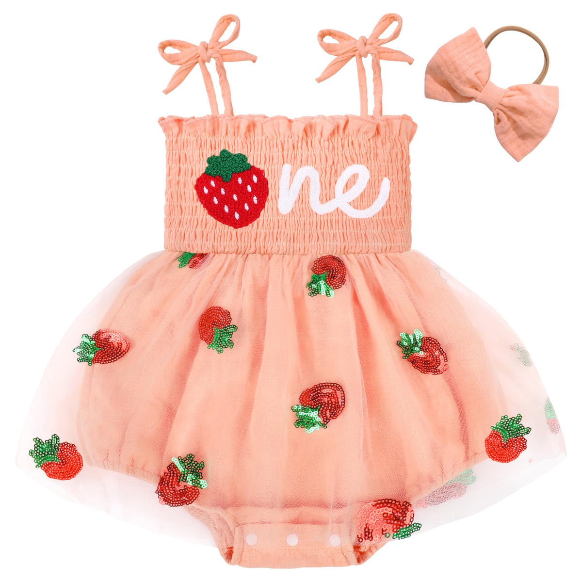 HONGTEYA Baby Girl 1st Birthday Outfit First Romper Tulle Dress Gifts