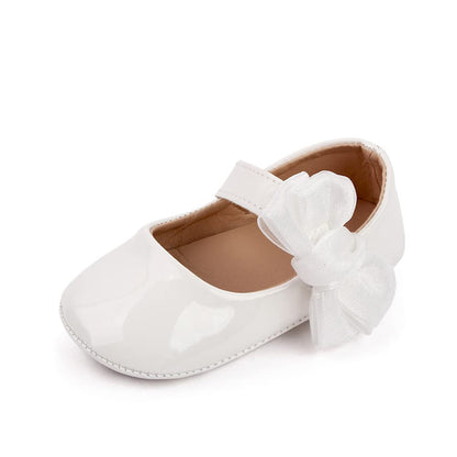 Infant Baby Girls Princess Wedding Dress Mary Jane Flats,Toddler Soft Sole Prewalker Sparkly Lightweight Shoes