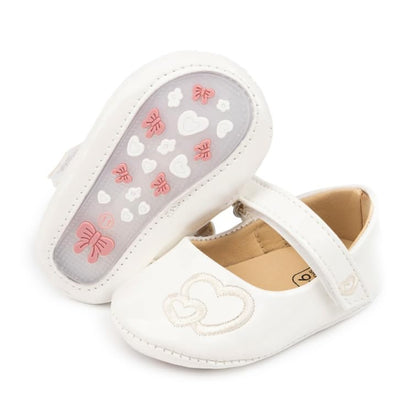 Meckior Infant Baby Girls Soft Sole Bowknot Princess Wedding Dress Mary Jane Flats Prewalker Newborn Light Baby Sneaker Shoes