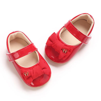 Infant Baby Girls Princess Wedding Dress Mary Jane Flats,Toddler Soft Sole Prewalker Sparkly Lightweight Shoes