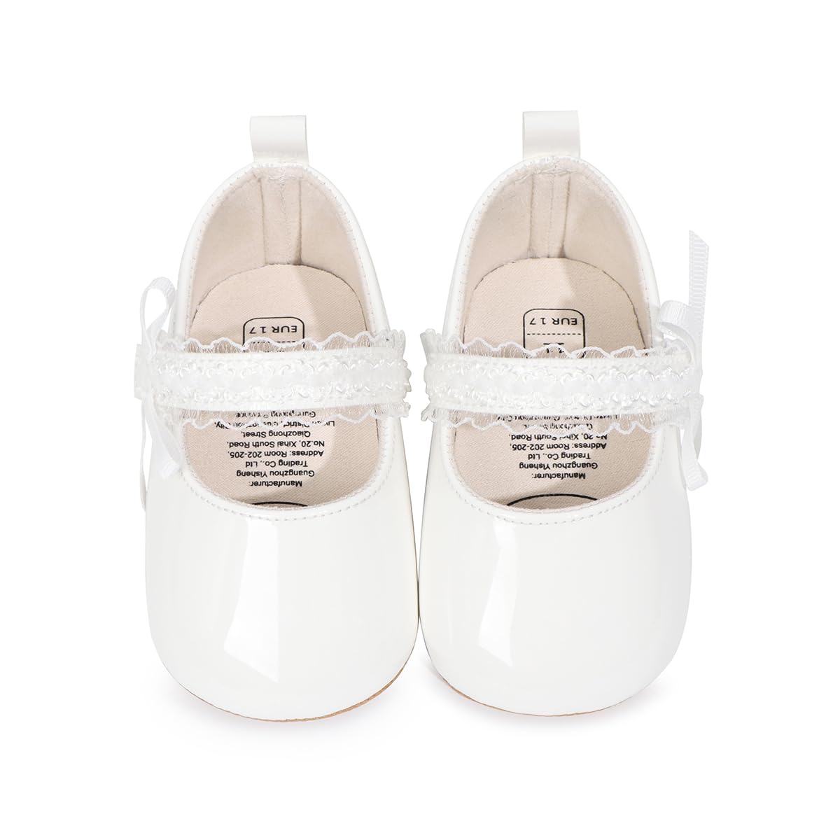 HsdsBebe Infant Baby Girls Mary Jane Flats Bow Non-Slip Soft Sole Princess Toddler First Walkers Sneaker Wedding Dress Shoes