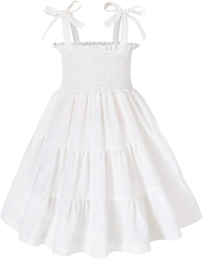 YOUNGER TREE Toddler Baby Girls Rainbow Dress Princess Sleeveless Halter Beach Tutu Sundress