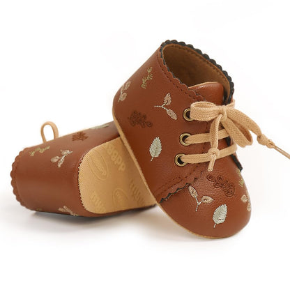 Baby Girls Mary Jane Flats Non-Slip Soft Sole Infant Newborn Walking Shoes Princess Wedding Dress Shoe