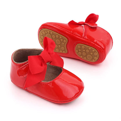 Infant Baby Girls Princess Wedding Dress Mary Jane Flats,Toddler Soft Sole Prewalker Sparkly Lightweight Shoes
