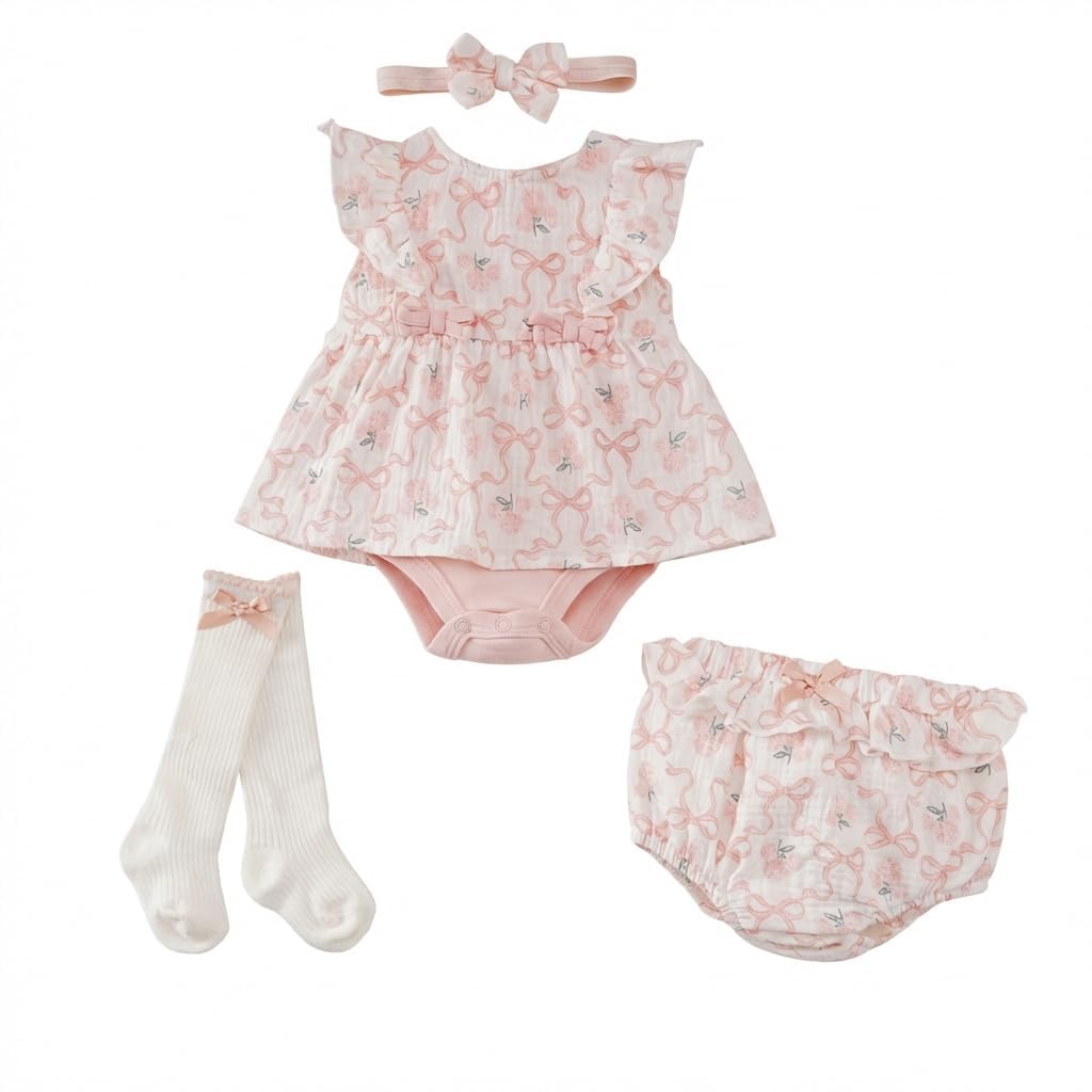 Infant Baby Girl Bodysuit Dress Summer Outfits Clothes