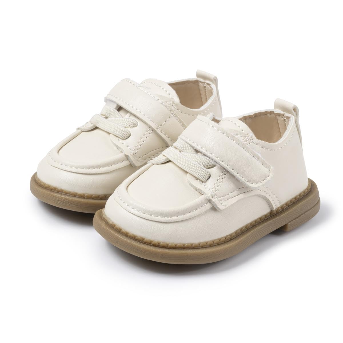 ohsofy Infant Baby Boy Oxford Shoes PU Leather Loafers Rubber and Soft Sole Wedding Dress Shoes Toddler Girl Baby Walking Shoes