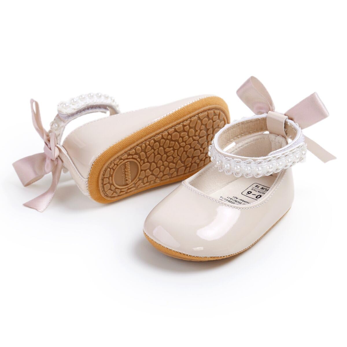 Baby Shoes Mary Jane Flats Non Slip Soft Sole Infant Toddler Sneakers First Walkers Party Christmas Dress Shoes