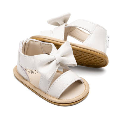 Babelvit Infant Baby Girl Boy Sandals Comfort Premium Summer Outdoor Casual Beach Shoes with Flower Bowknot Anti Slip Rubber Sole Newborn Toddler Prewalker First Walking Shoes