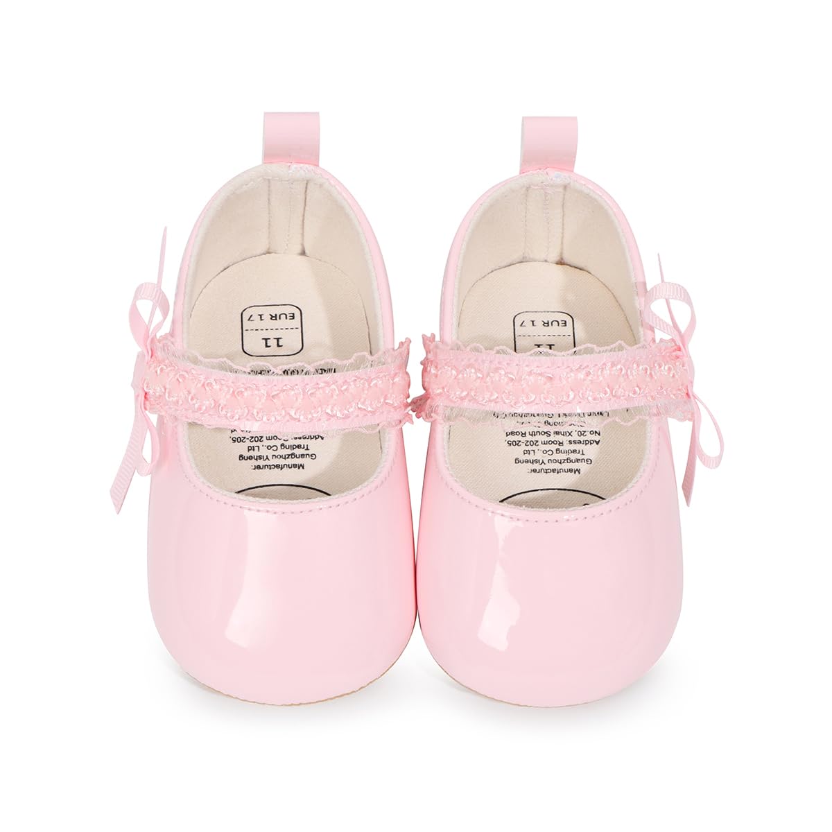 HsdsBebe Infant Baby Girls Mary Jane Flats Bow Non-Slip Soft Sole Princess Toddler First Walkers Sneaker Wedding Dress Shoes