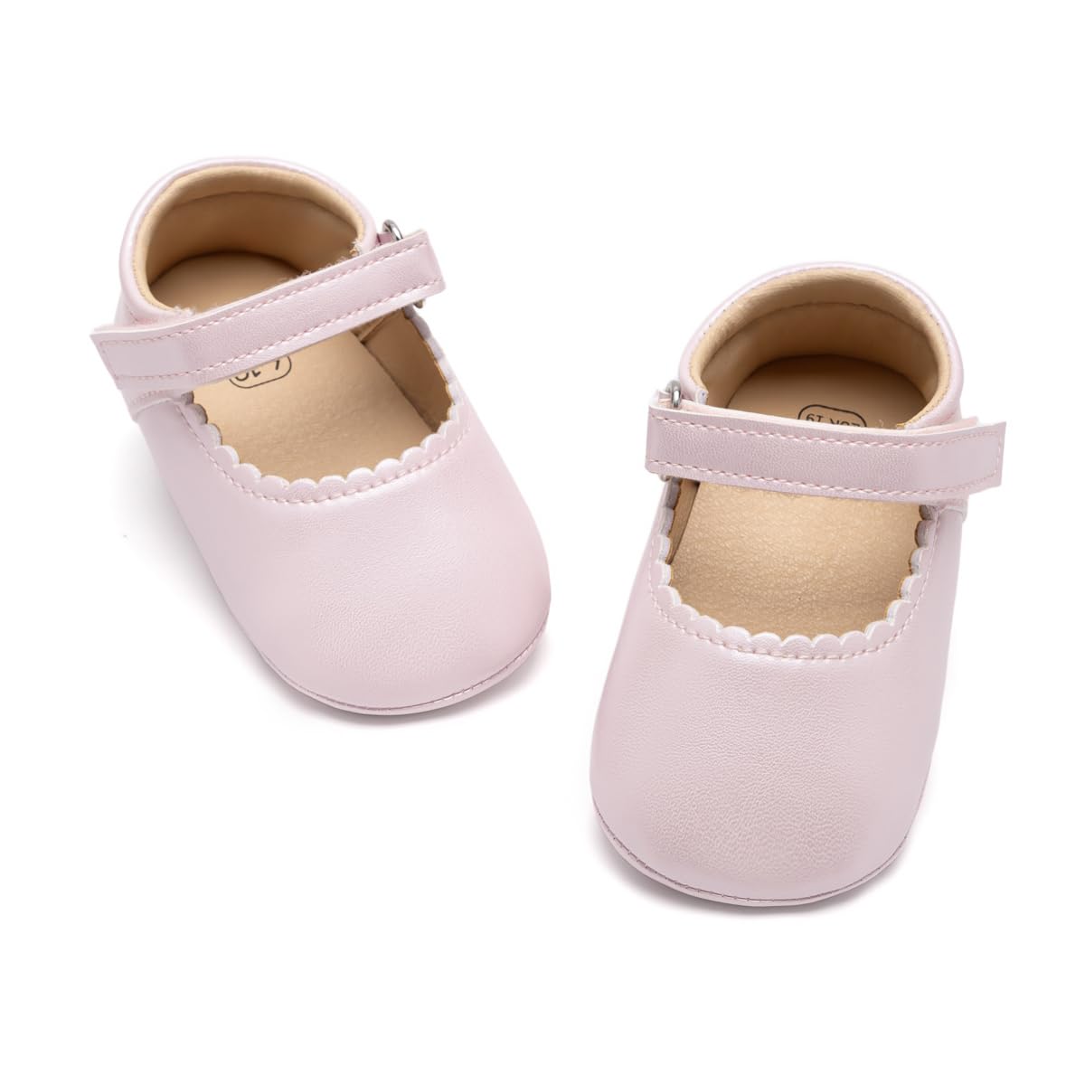 Meckior Infant Baby Girls Soft Sole Bowknot Princess Wedding Dress Mary Jane Flats Prewalker Newborn Light Baby Sneaker Shoes