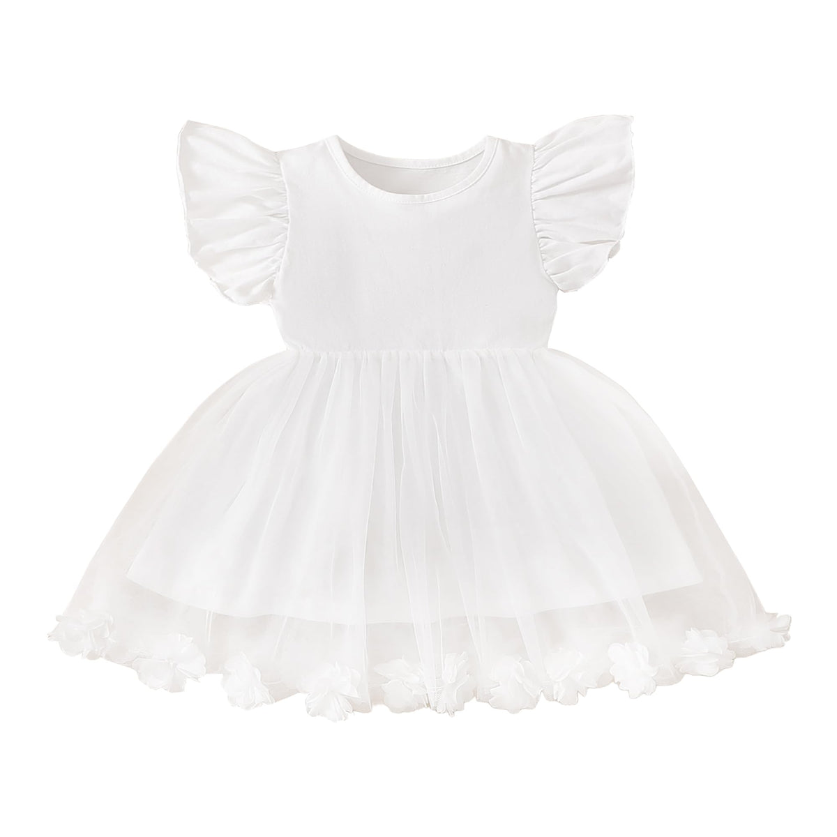 Baby Girl Butterfly Tutu Ruffle Sleeveless Dress 0-24 Months