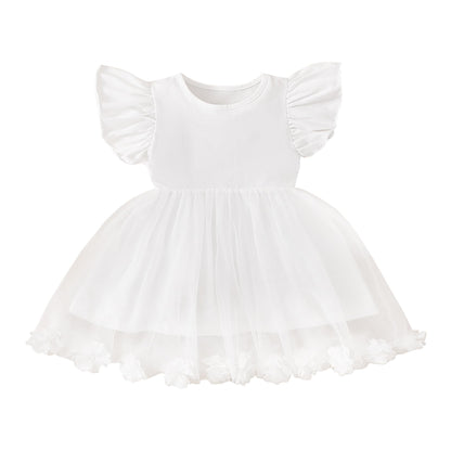 Baby Girl Butterfly Tutu Ruffle Sleeveless Dress 0-24 Months