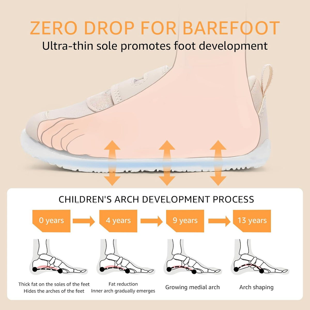 Toddler Wide Toe Box Barefoot Shoes Boys Girls, Baby First Walking Sneakers
