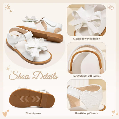 Toddler Girls Sandals Little Girl Summer Flat Sandal Baby Open Toe Outdoor Beach Holiday Dress Shoes