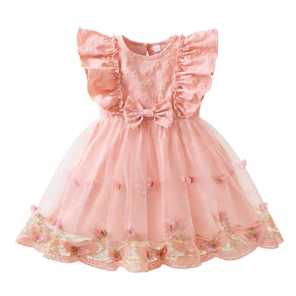 NNJXD Baby Girl Butterfly Dress Toddler Summer Tutu Princess Tulle Dresses