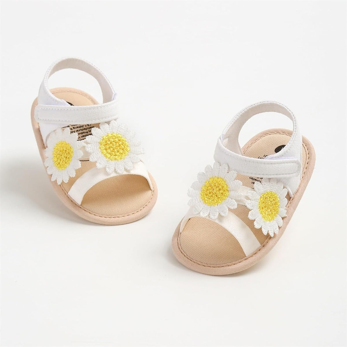 Baby Girl Sandals Flower Bowknot Soft Sole Anti Slip Rubber Wedding Dress Flats Toddler First Walking Shoes