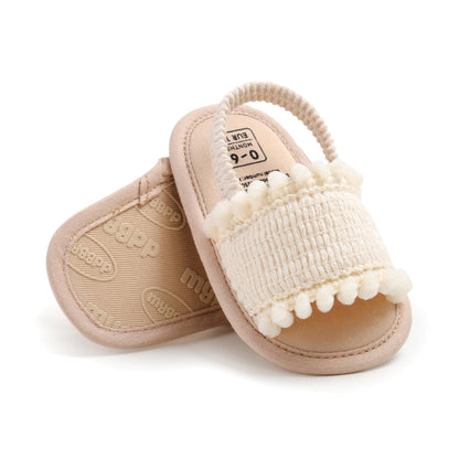 Ohwawadi Baby Boys Girls Sandals Soft Sole Summer Infant Wedding Dress Flat Shoes Beach Sandal Newborn Crib Shoes First Walkers