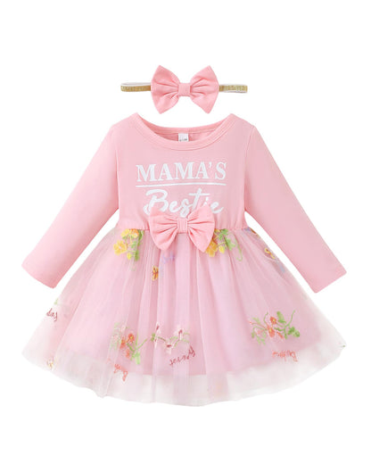 Mioglrie Baby Girl Clothes Infant Girl Fall Winter Long Sleeve Tutu Dress