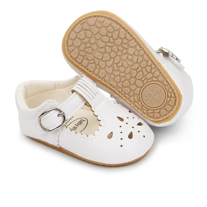 Baby Girl Sandals Flower Bowknot Soft Sole Anti Slip Rubber Wedding Dress Flats Toddler First Walking Shoes
