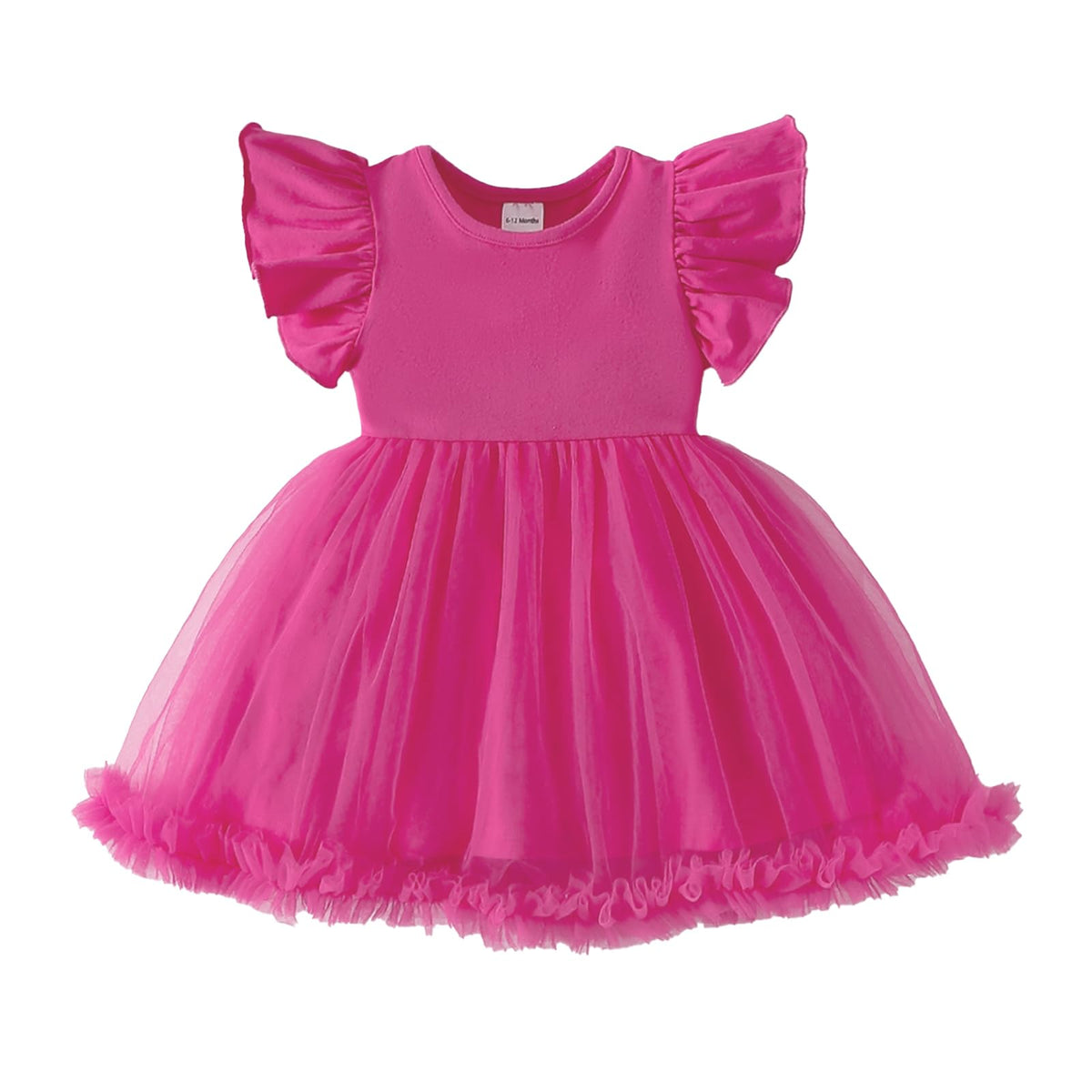 Baby Girl Butterfly Tutu Ruffle Sleeveless Dress 0-24 Months
