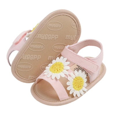 LAFEGEN Infant Baby Girls Summer Sandals Newborn Toddler First Walker Crib Dress Shoes (0-18Months)