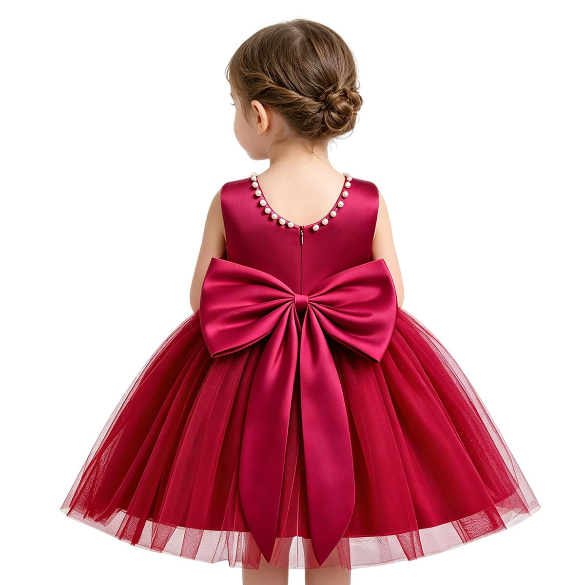 NNJXD Baby Girl Birthday Party Tutu Wedding Gown Toddler Tulle Dress