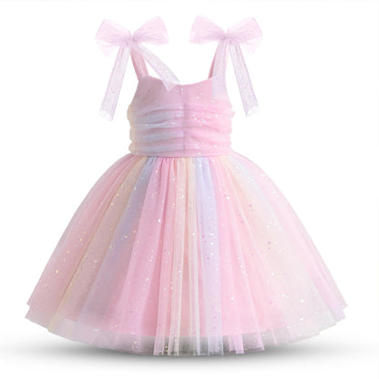 TTYAOVO Toddler Baby Girl Fairy Tulle Princess Dress