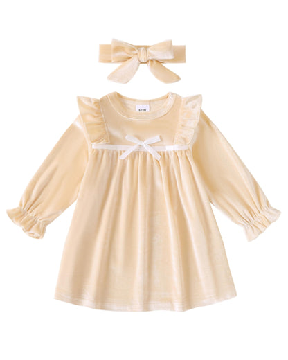 Renotemy Infant Baby Girl Clothes Toddler Ruffle Dresses Outfit Sets 3M-3T
