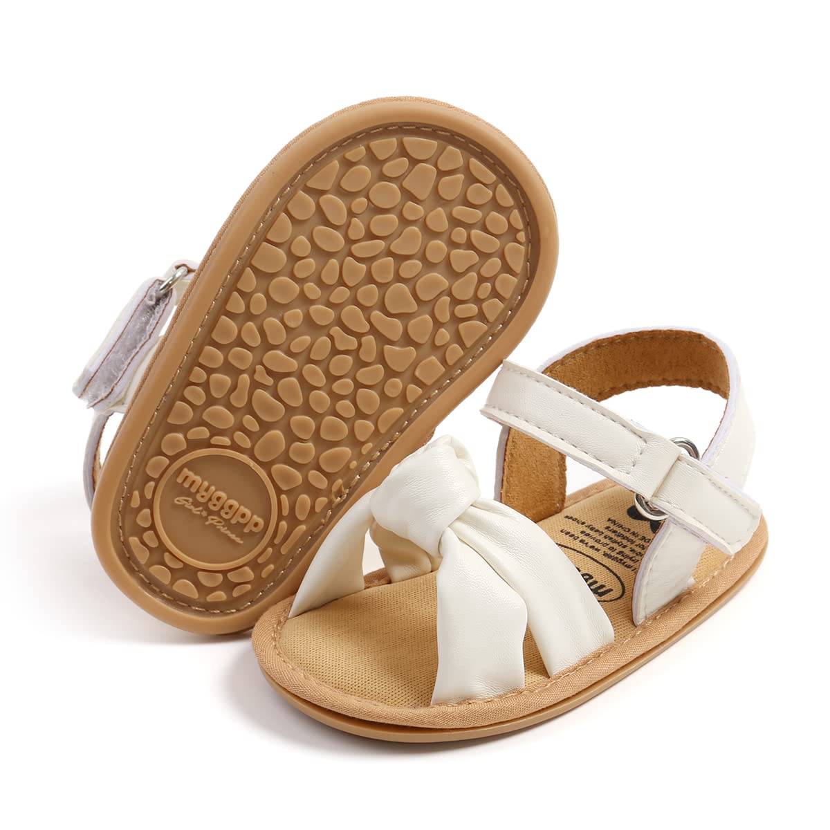 LAFEGEN Infant Baby Girls Summer Sandals Newborn Toddler First Walker Crib Dress Shoes (0-18Months)
