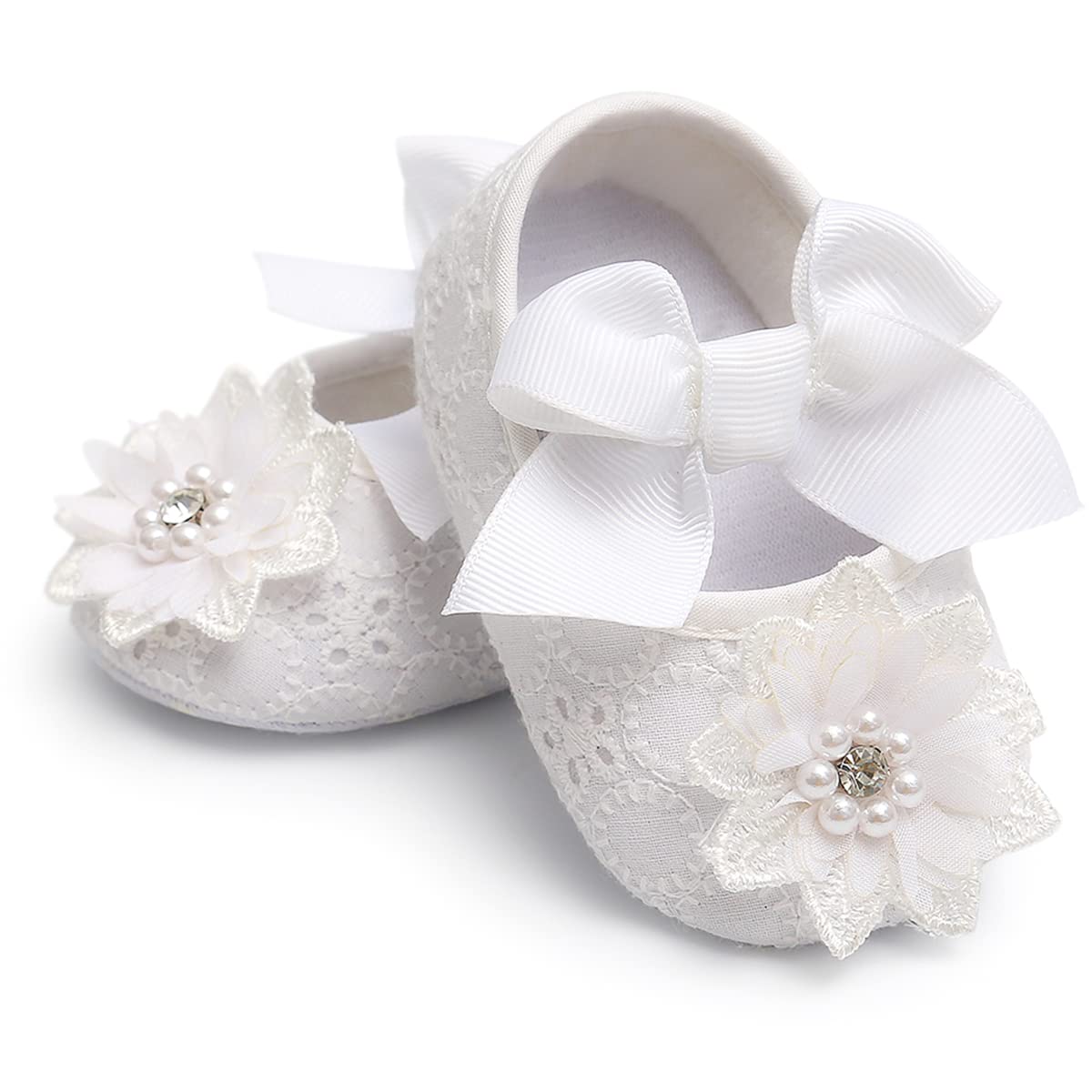 Baby Shoes Mary Jane Flats Non Slip Soft Sole Infant Toddler Sneakers First Walkers Party Christmas Dress Shoes