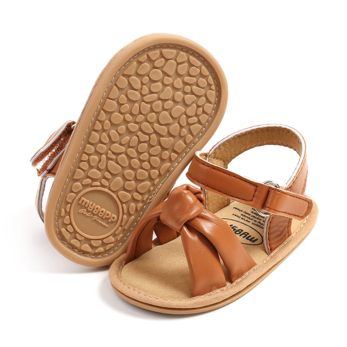 LAFEGEN Infant Baby Girls Summer Sandals Newborn Toddler First Walker Crib Dress Shoes (0-18Months)
