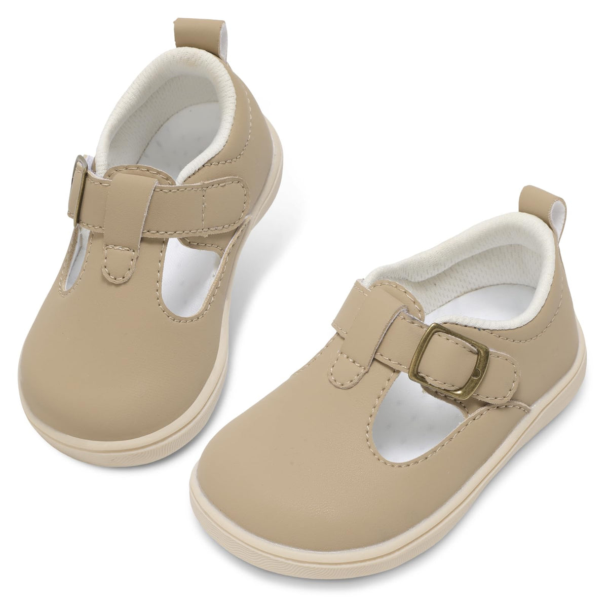 JOINFREE Toddler Girls Mary Jane Shoes T-Strap Princess Dress Flats Wide