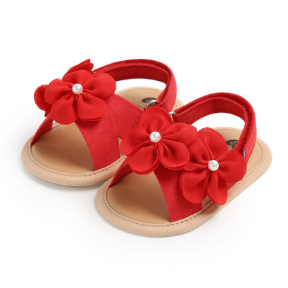 LAFEGEN Infant Baby Girls Summer Sandals Newborn Toddler First Walker Crib Dress Shoes (0-18Months)