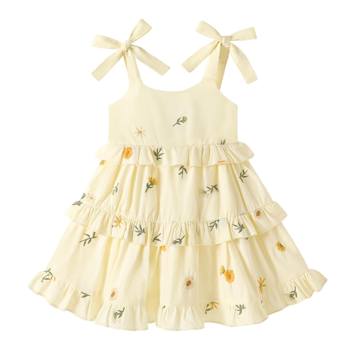 HAPPYMA Toddler Dress Baby Girl Sleeveless Ruffle Summer Clothes