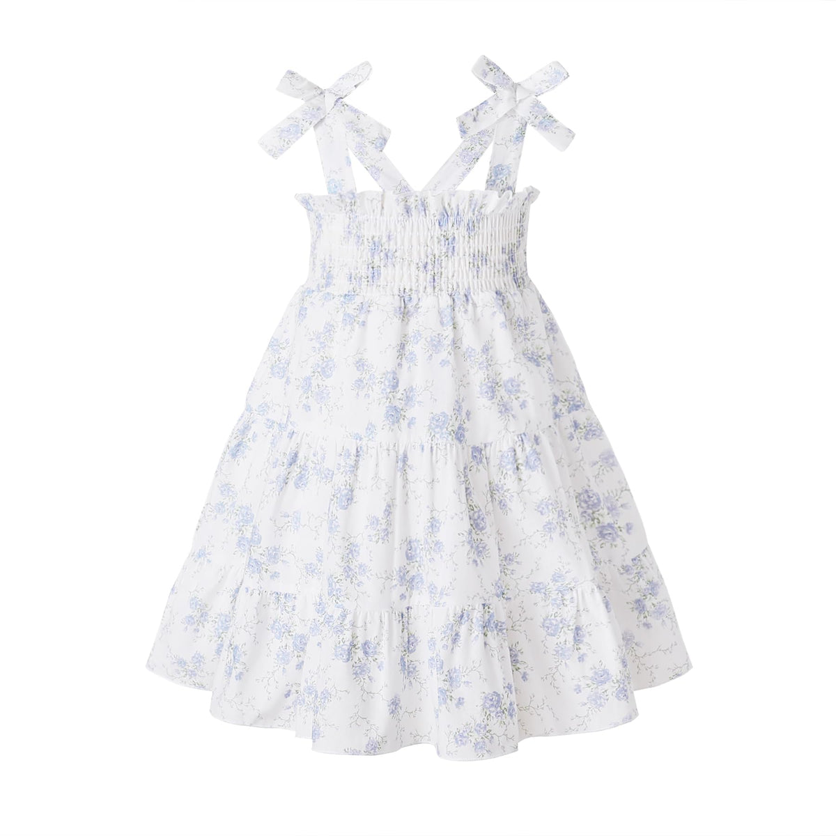 HAPPYMA Toddler Girl Summer Dress Floral Sleeveless Baby Outfits