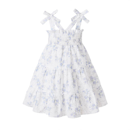 HAPPYMA Toddler Girl Summer Dress Floral Sleeveless Baby Outfits