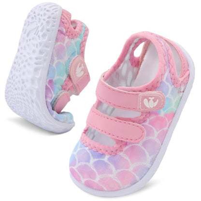 FEETCITY Baby Water Shoes Flexible Quick Dry Aqua Socks Breathable Infant Sandals Boys Girls Summer Beach Swim Shoes Lightweight