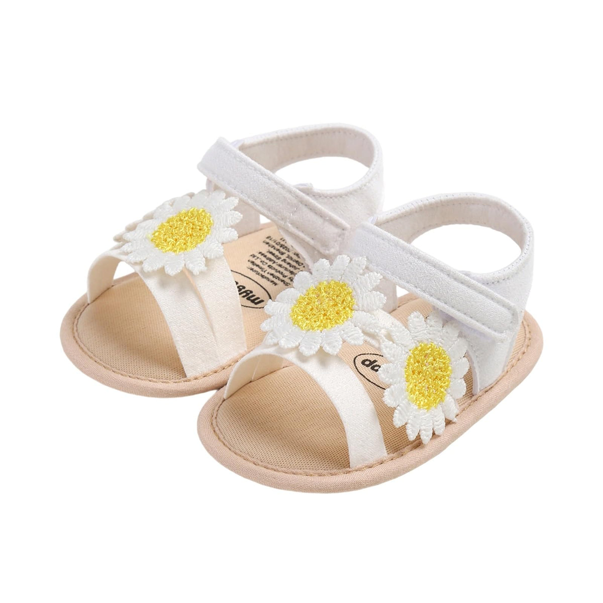 Baby Girl Sandals Flower Bowknot Soft Sole Anti Slip Rubber Wedding Dress Flats Toddler First Walking Shoes