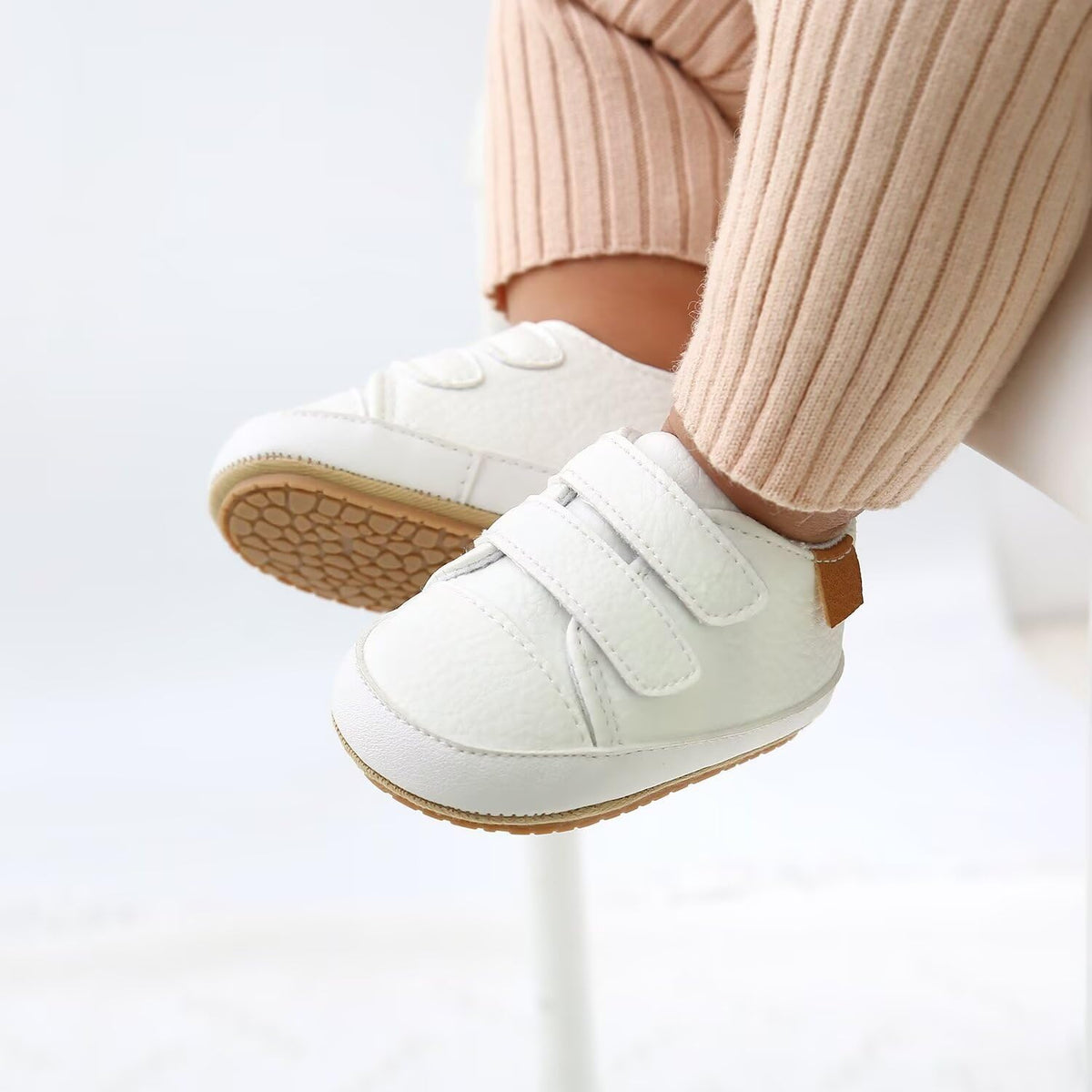 Baby Boys Girls Shoes Non-Slip Rubber Sole High-Top PU Leather Sneakers Infant First Walking Shoes Toddler Crib Shoes Newborn Loafers Flats.