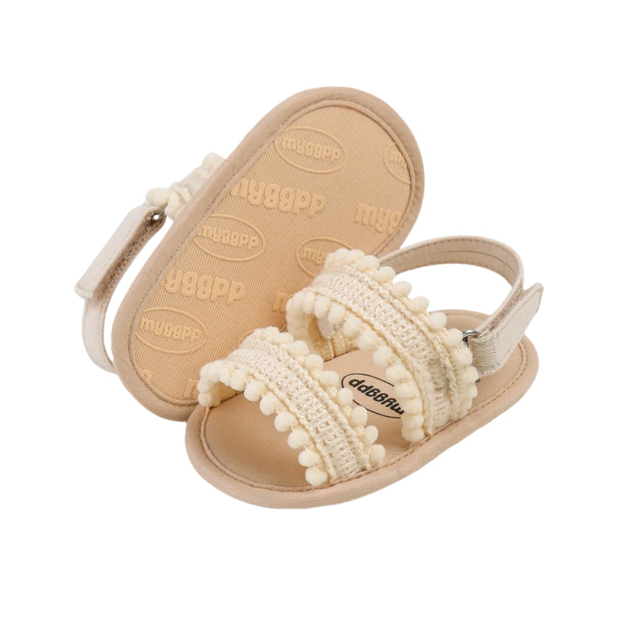 LAFEGEN Infant Baby Girls Summer Sandals Newborn Toddler First Walker Crib Dress Shoes (0-18Months)