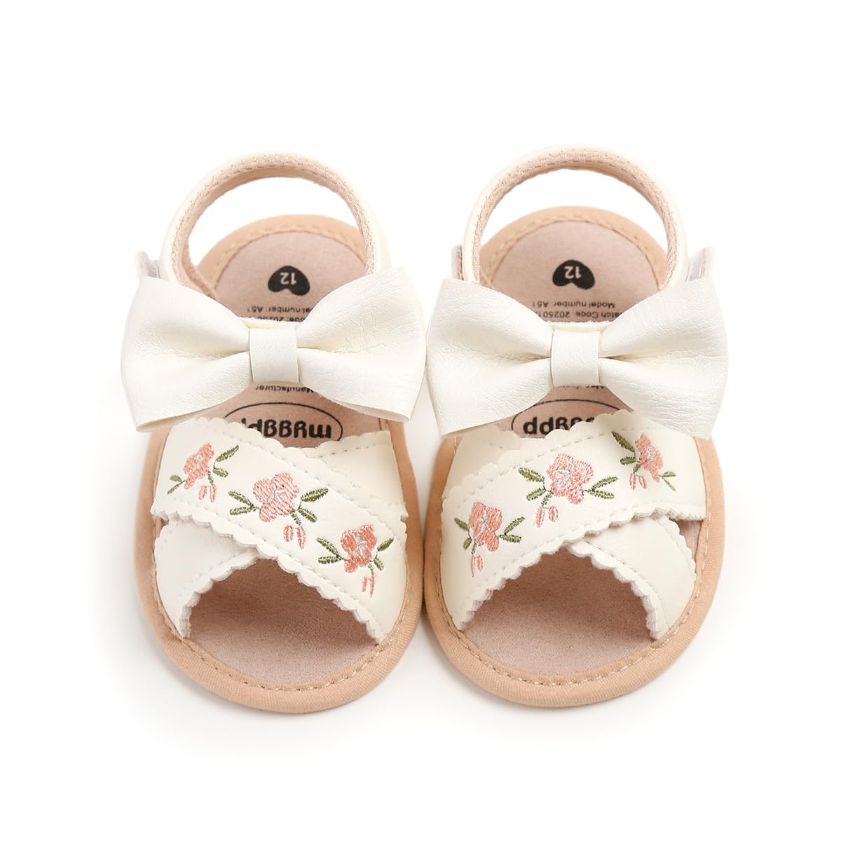 Ohwawadi Baby Boys Girls Sandals Soft Sole Summer Infant Wedding Dress Flat Shoes Beach Sandal Newborn Crib Shoes First Walkers