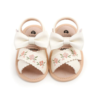 Ohwawadi Baby Boys Girls Sandals Soft Sole Summer Infant Wedding Dress Flat Shoes Beach Sandal Newborn Crib Shoes First Walkers