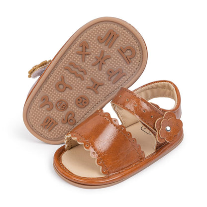 Babelvit Infant Baby Girl Boy Sandals Comfort Premium Summer Outdoor Casual Beach Shoes with Flower Bowknot Anti Slip Rubber Sole Newborn Toddler Prewalker First Walking Shoes