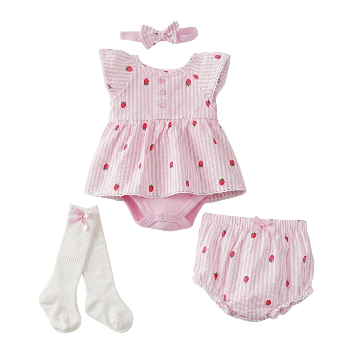 Infant Baby Girl Bodysuit Dress Summer Outfits Clothes