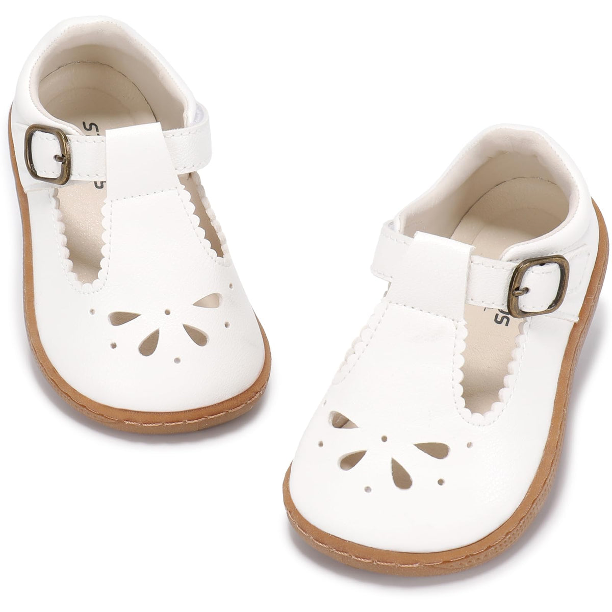 STQ KIDS Girls Wide Toe Box Mary Jane Dress Shoes