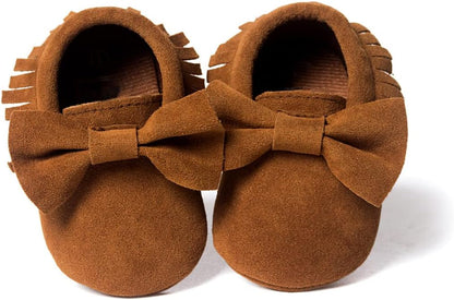 CENCIRILY Infant Baby Fringe Moccasin Slipper Boys Girls Tassel Crib Shoes